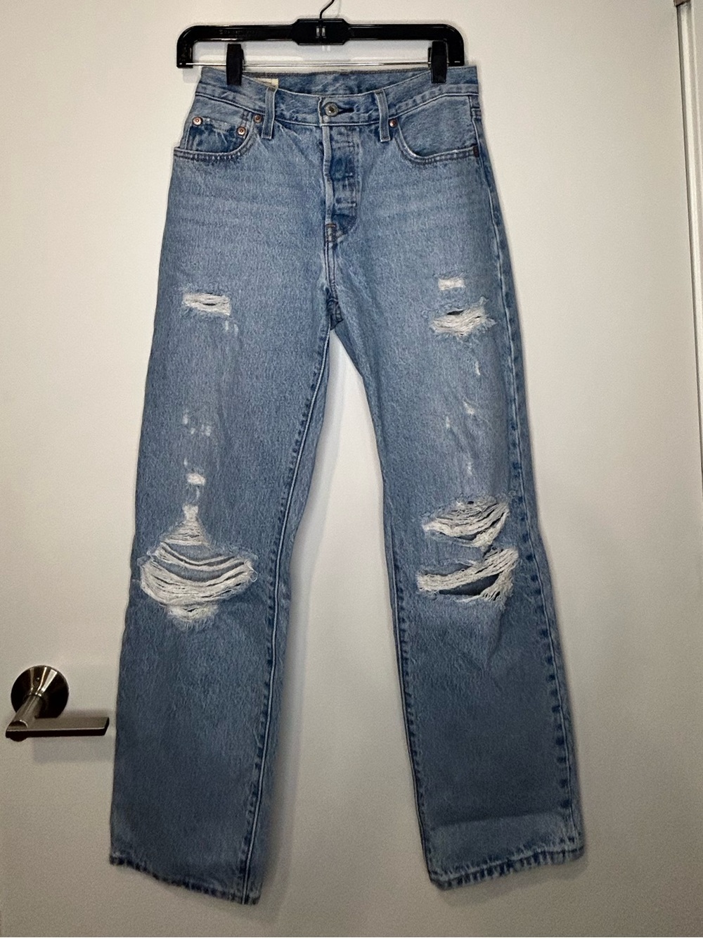Levi's 501 Original Ripped Distressed Jeans Size W25 L30